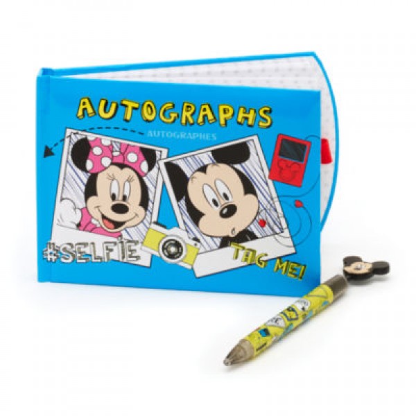 Mickey and Minnie Mouse Autograph Book and Pen